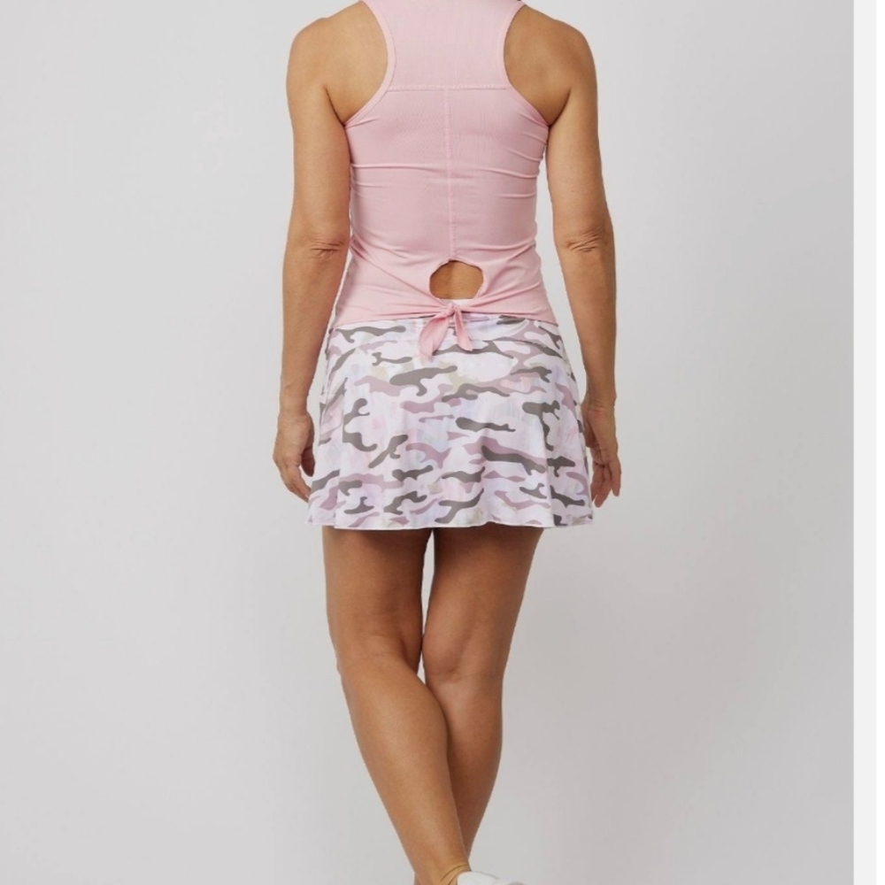 NWT Sofibella Lite Tank Tie in Shell Pink